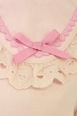 画像4: axes femme kawaii / 梯子レース半袖ブラウス  ピンク T-26-07-08-009-AX-BL-SA-ZT (4)
