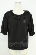 画像1: m petit by misako / レース襟プルオーバー M 黒 T-26-07-08-011-LO-TO-SA-ZT (1)