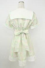 画像2: Amavel / Juicy Checkワンピース  ミントＸピンクチェック T-26-07-11-003-CA-OP-SA-ZT (2)