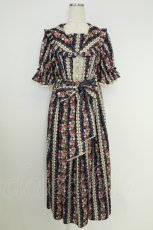 画像1: axes femme kawaii / ローズベリーガーデンワンピース M ネイビー T-26-07-11-025-AX-OP-SA-ZT (1)