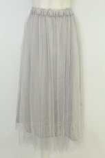 画像1: Fi.n.t / フリルサスペンダー付きチュールスカート  グレー T-26-07-11-030-CA-SK-SA-ZT059 (1)
