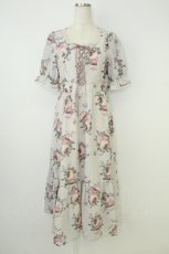画像1: axes femme / ミルフィーユローズ柄ワンピース M ピンク T-26-07-11-012-AX-OP-SA-ZT (1)