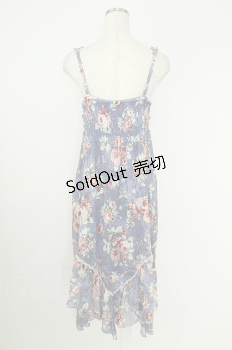 画像2: axes femme / 薔薇シフォンキャミワンピース  ラベンダー T-26-07-11-021-AX-OP-SA-ZT047 (2)