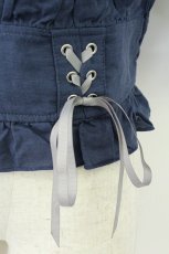 画像4: axes femme POETIQUE / マリン刺繍オフショルブラウス M 紺 T-26-07-15-028-AX-BL-TE-ZT (4)