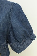 画像3: axes femme / フリルシャツ風ボレロ M ブルー T-26-07-15-029-AX-TO-TE-ZT (3)