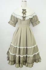 画像1: Amavel / Classical Maiden ティアードワンピース  カーキ T-26-07-15-033-CA-OP-TE-ZT (1)