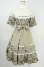 画像2: Amavel / Classical Maiden ティアードワンピース  カーキ T-26-07-15-033-CA-OP-TE-ZT (2)