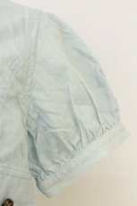 画像3: axes femme / フリルシャツ風ボレロ M サックス T-26-07-15-018-AX-TO-TE-ZT (3)