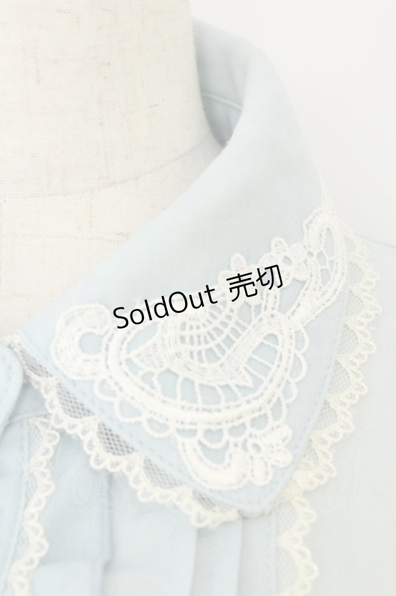 画像3: axes femme / レース使いデニムブラウス M ウォッシュ T-26-07-15-020-AX-BL-TE-ZT292 (3)