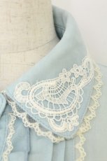 画像3: axes femme / レース使いデニムブラウス M ウォッシュ T-26-07-15-020-AX-BL-TE-ZT (3)