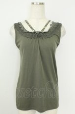 画像1: axes femme / ビジューホルター付きタンクトップ M カーキ T-26-07-18-004-AX-TO-TE-ZT (1)
