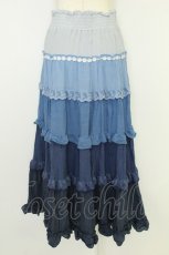 画像2: axes femme / グラデーションスカート M ブルー T-26-07-18-031-AX-SK-TE-ZT (2)