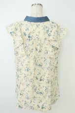 画像2: axes femme / 小花柄ノースリフリルＢＬ M オフ T-26-07-18-006-AX-TO-TE-ZT (2)