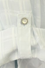 画像5: axes femme / シアーチェックロングシャツ M サックス T-26-07-18-007-AX-BL-TE-ZT (5)