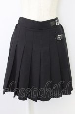 画像1: Ank Rouge / サイド2連ベルトプリーツスカート  黒 T-26-07-24-037-CA-SK-SA-ZT (1)