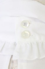 画像3: Ank Rouge / ハイネックリボンタイ半袖ブラウス  白 T-26-07-24-005-CA-BL-SA-ZT293 (3)
