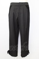 画像1: INGEBORG / 裾レースクロップドパンツ 11 ブラック T-26-07-24-050-LO-PA-SA-ZT (1)