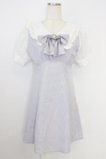 画像1: Ank Rouge / ビジューリボンハイウエストパフワンピース  ラベンダー×白 T-26-07-24-009-CA-OP-TE-ZT (1)