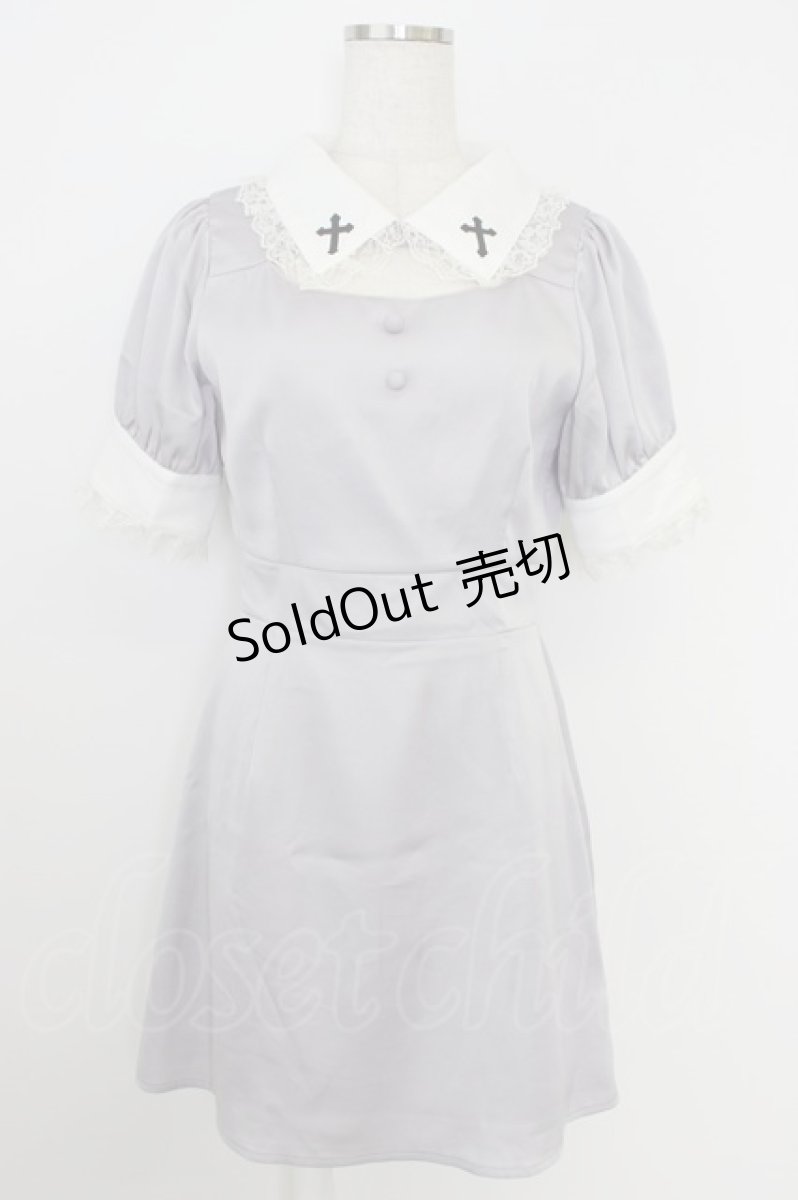 画像1: Ank Rouge / デコルテ開きドーリーワンピース  ラベンダー T-26-07-24-010-CA-OP-TE-ZT293 (1)