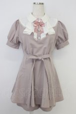 画像1: Ank Rouge / ヨークラッフルコンビネゾン  ピンクＸ白 T-26-07-24-011-CA-OP-SA-ZT (1)
