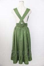 画像2: axes femme / ローズ刺繍サス付きスカート  カーキ T-26-07-31-029-AX-SK-SA-ZT (2)