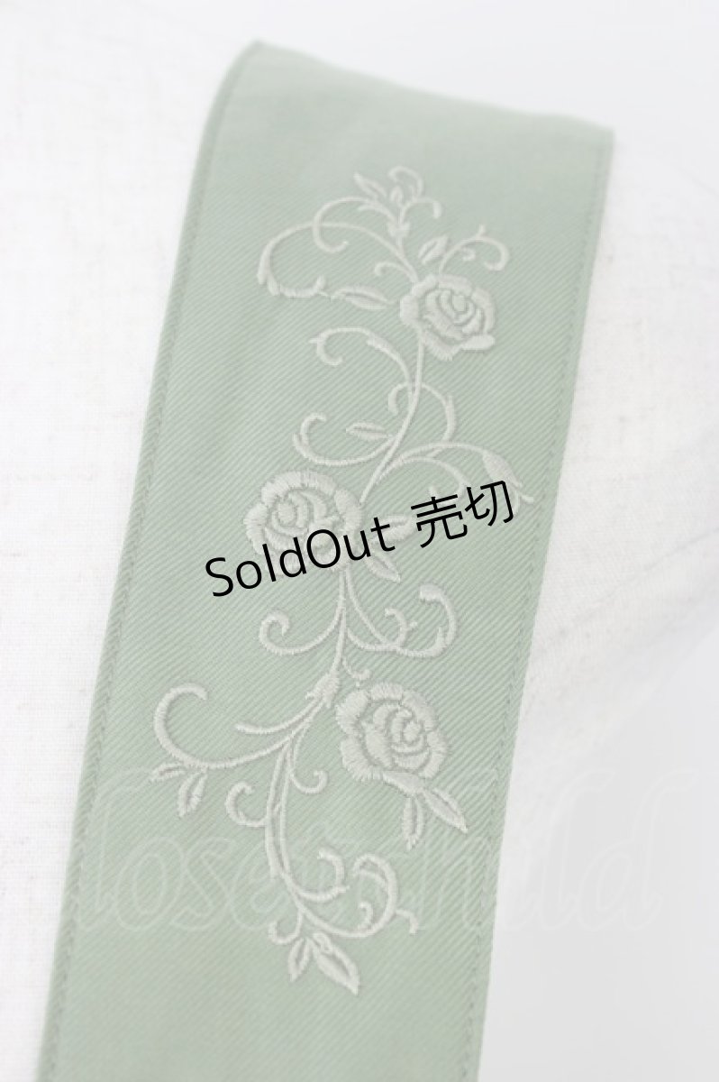 画像4: axes femme / ローズ刺繍サス付きスカート  カーキ T-26-07-31-029-AX-SK-SA-ZI (4)