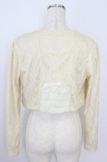 画像2: axes femme / はしごレースリボン&レースボレロ  アボリー T-26-07-31-001-AX-TO-SA-ZT (2)