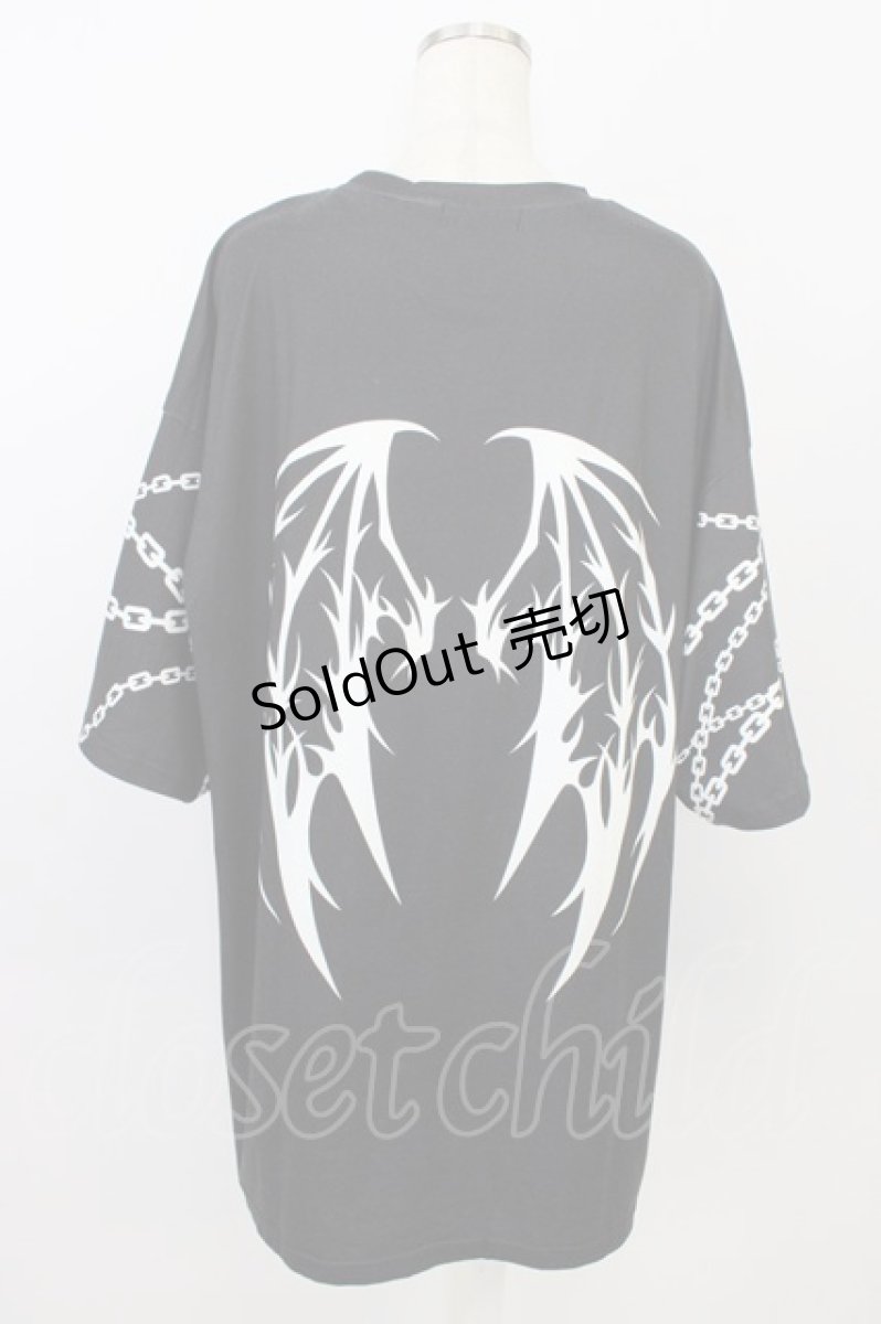 画像2: ACDC RAG / SUNCITYDOLLコラボ　Sweet MY PAIN ヒュージTシャツ  黒 T-26-07-31-010-PU-TS-TE-ZI (2)