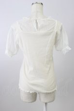 画像2: axes femme / ドットチュール半袖プルオーバー M 生成り T-26-08-04-003-AX-TO-TE-ZT (2)