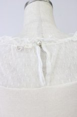 画像3: axes femme / ドットチュール半袖プルオーバー M 生成り T-26-08-04-003-AX-TO-TE-ZT (3)
