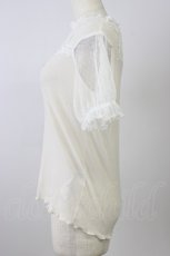画像4: axes femme / ドットチュール半袖プルオーバー M 生成り T-26-08-04-003-AX-TO-TE-ZT (4)