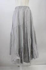 画像1: axes femme / ストライプフレアロングスカート  サックスＸ白 T-26-08-04-040-AX-SK-SA-ZT (1)