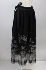 画像1: axes femme / パネルフラワー柄チュールスカート M 黒 T-26-08-04-041-AX-SK-TE-ZT (1)