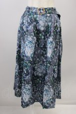 画像1: axes femme / バックシャン花柄スカート M 黒 T-26-08-04-042-AX-SK-TE-ZT (1)