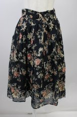 画像1: axes femme / ステンドグラスランプ柄スカート M ブルー T-26-08-04-043-AX-SK-TE-ZT (1)