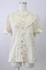 画像1: axes femme / スタンド襟レースブラウス M 生成り T-26-08-04-005-AX-BL-TE-ZT (1)