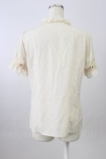画像2: axes femme / スタンド襟レースブラウス M 生成り T-26-08-04-005-AX-BL-TE-ZT (2)