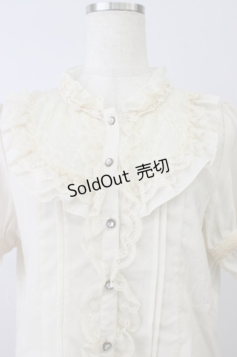 画像5: axes femme / スタンド襟レースブラウス M 生成り T-26-08-04-005-AX-BL-TE-ZT (5)