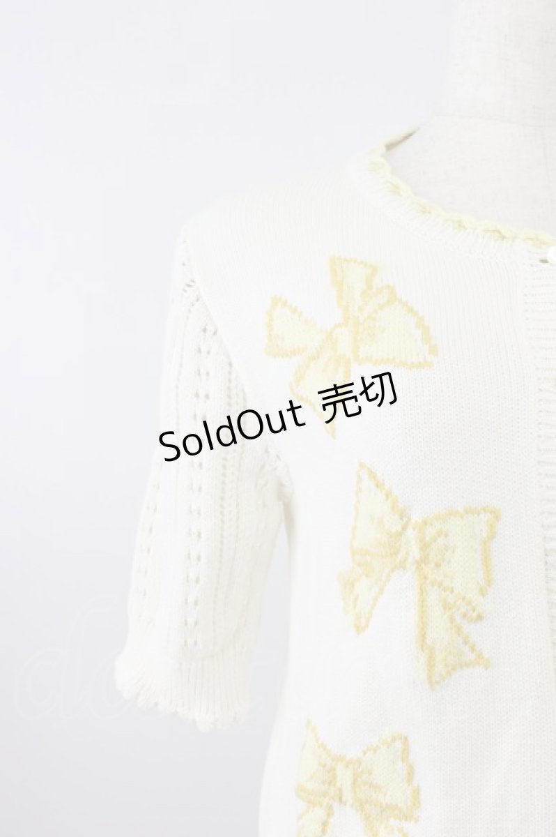 画像5: Jane Marple / The 35th ribbon カーディガン M イエロー T-26-08-04-011-JM-TO-SA-ZT (5)