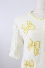 画像5: Jane Marple / The 35th ribbon カーディガン M イエロー T-26-08-04-011-JM-TO-SA-ZT (5)