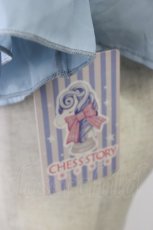 画像3: Chess Story / ハートレースラウンドブラウス  サックス T-26-08-04-012-LO-BL-SA-ZT (3)