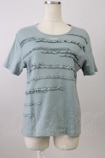 画像1: PINK HOUSE / ランダムフリルTシャツ L ブルーグリーン T-26-08-04-014-LO-TS-SA-ZT (1)