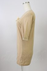 画像3: PINK HOUSE / 胸元レースリボン半袖Tシャツ L ベージュ T-26-08-04-016-LO-TS-SA-ZT (3)