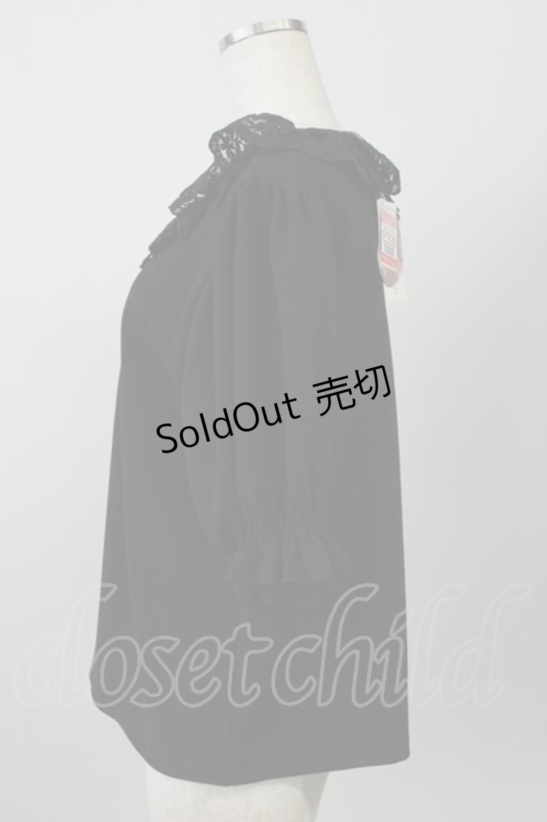 画像3: m petit by misako / レース襟プルオーバー L 中黒 T-26-08-04-021-LO-TO-SA-ZT296 (3)
