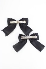 画像2: LOLITAその他(お買取対象外) / ハートビジューリボンバレッタ  黒 T-26-08-05-034-LO-AC-SA-ZT (2)