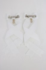 画像2: LOTUS ribbon / ツインテールリボンバレッタ  白 T-26-08-05-038-LO-ZA-TE-ZT (2)