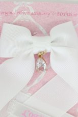 画像3: LOTUS ribbon / ツインテールリボンバレッタ  白 T-26-08-05-038-LO-ZA-TE-ZT (3)