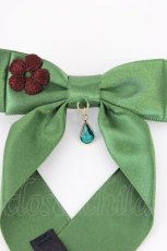 画像3: LOTUS ribbon / ツインテールリボンバレッタ  グリーン T-26-08-05-043-LO-ZA-TE-ZT (3)