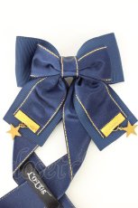 画像3: LOTUS ribbon / ツインテールリボンバレッタ  ネイビー×ゴールド T-26-08-05-044-LO-ZA-TE-ZT (3)