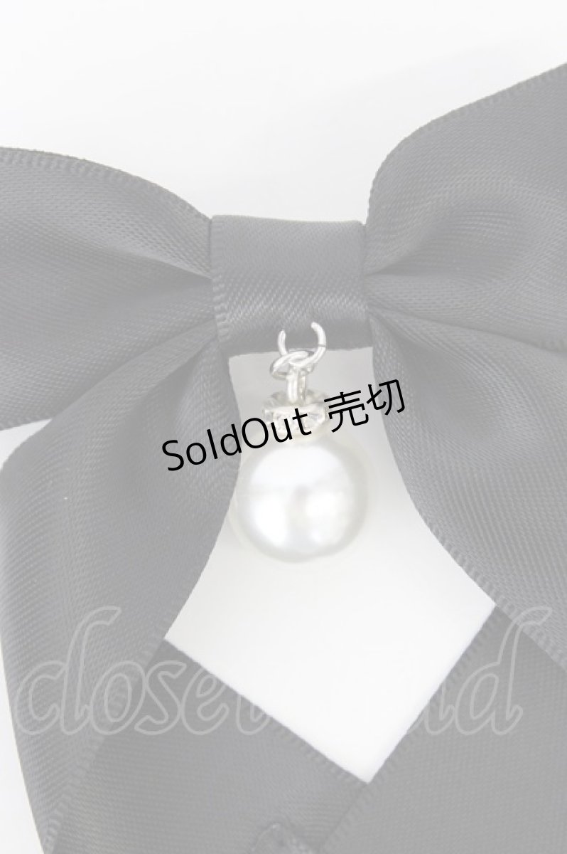 画像3: LOTUS ribbon / ツインテールリボンバレッタ  黒×白 T-26-08-05-045-LO-ZA-TE-ZT575-F004 (3)